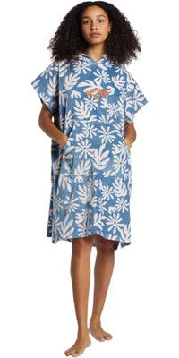 2024 Billabong Frauen Kapuzenhandtuch Wechsel Robe ABJAA00226 - Blue Shadow